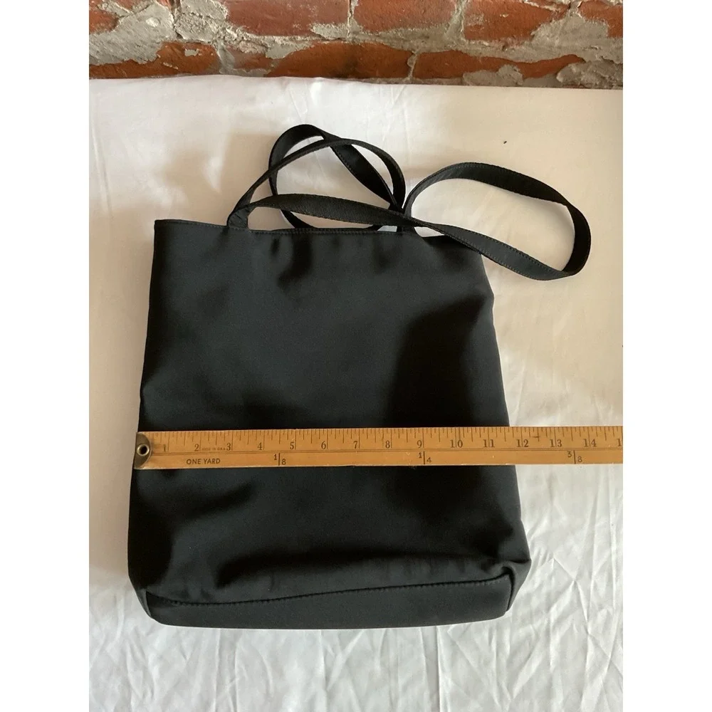 Hobo International Vintage Black Multi-Compartment Nylon Organizer Tote Bag Y2K